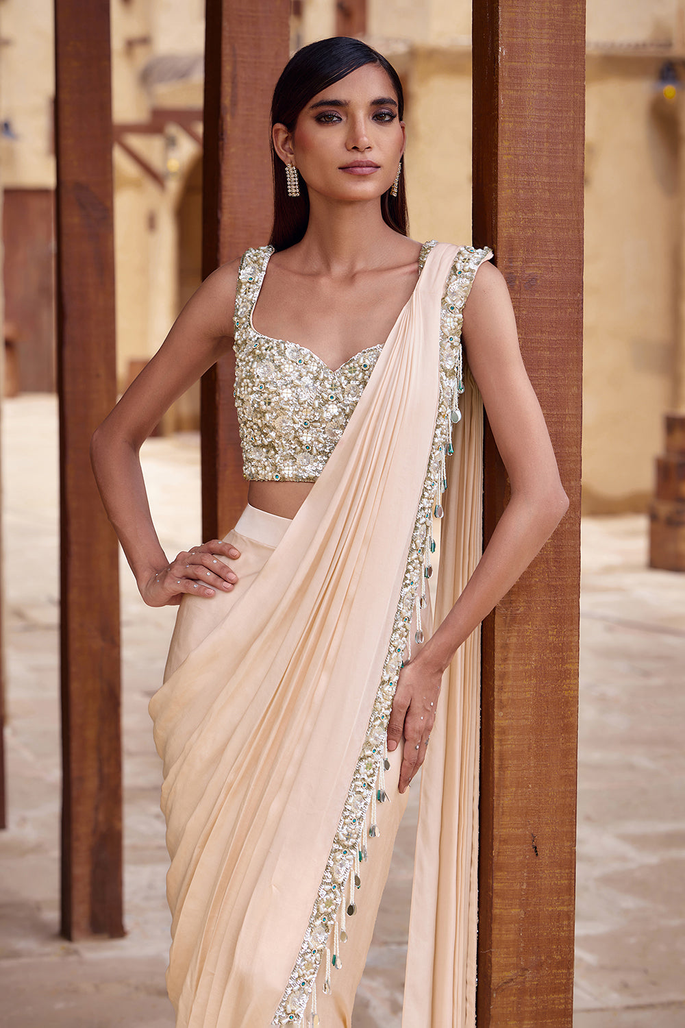 Kumudini Draped Saree Set