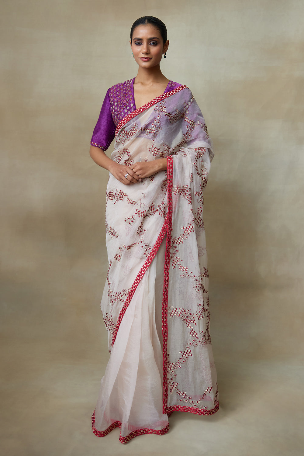 Lavendar Saree