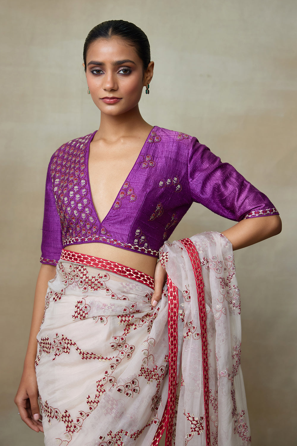 Lavendar Saree