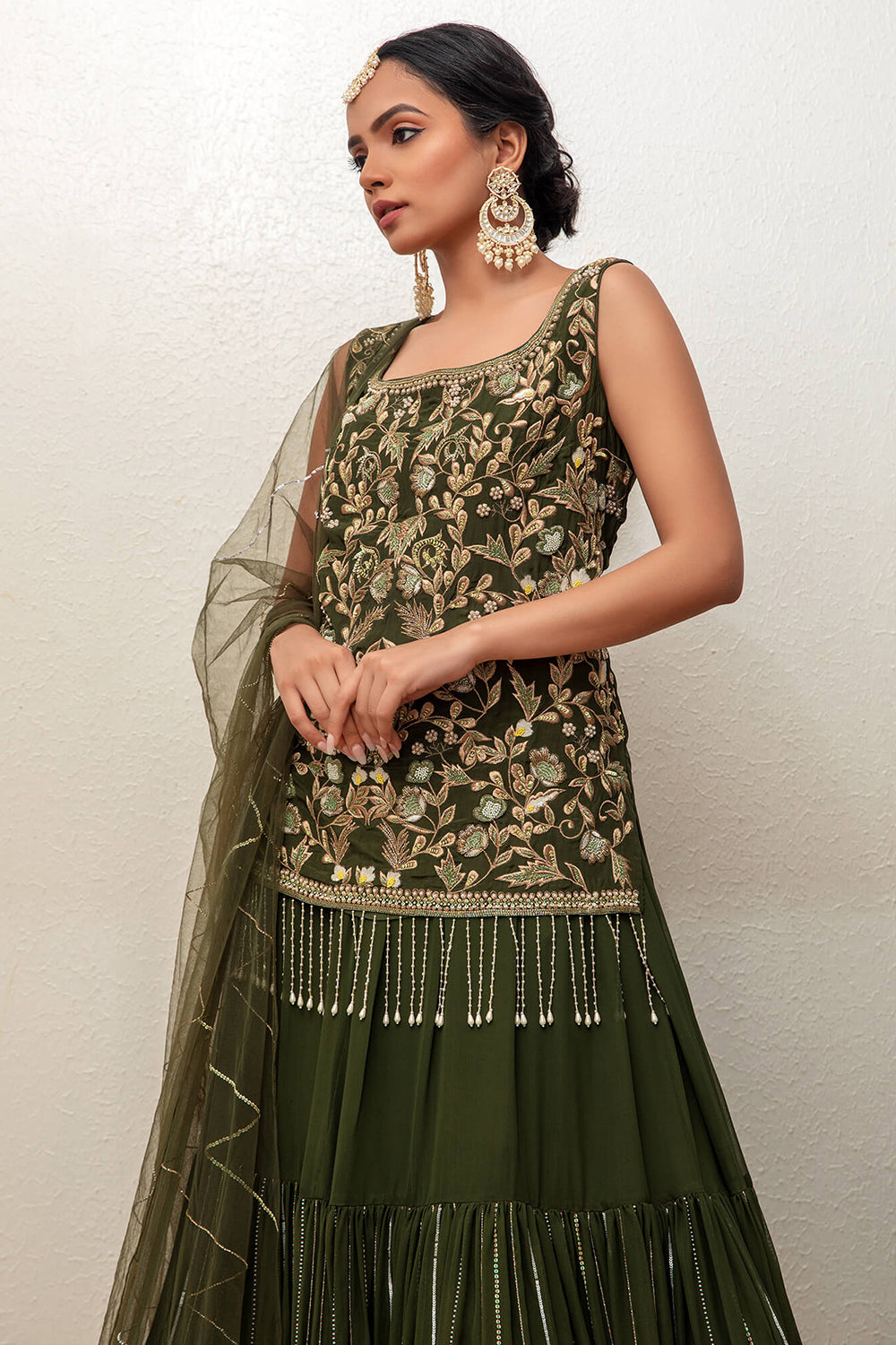 Lehnga With Long Shirt