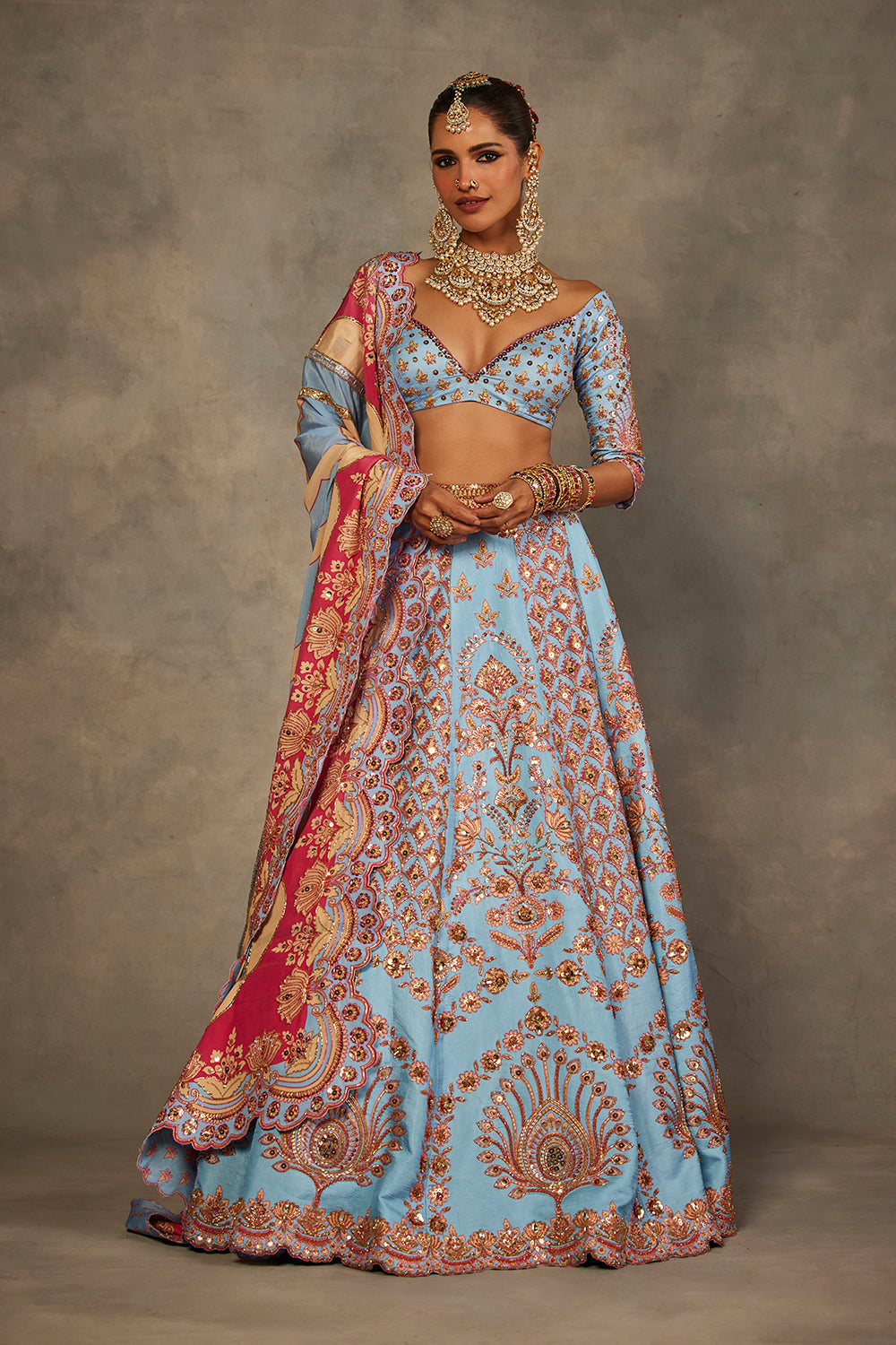 Light Blue Lehenga Set