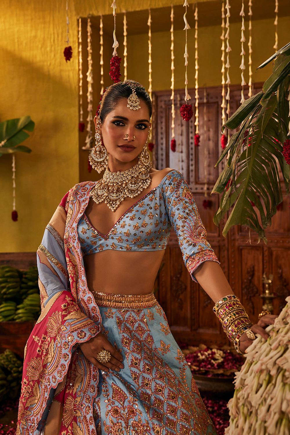 Light Blue Lehenga Set