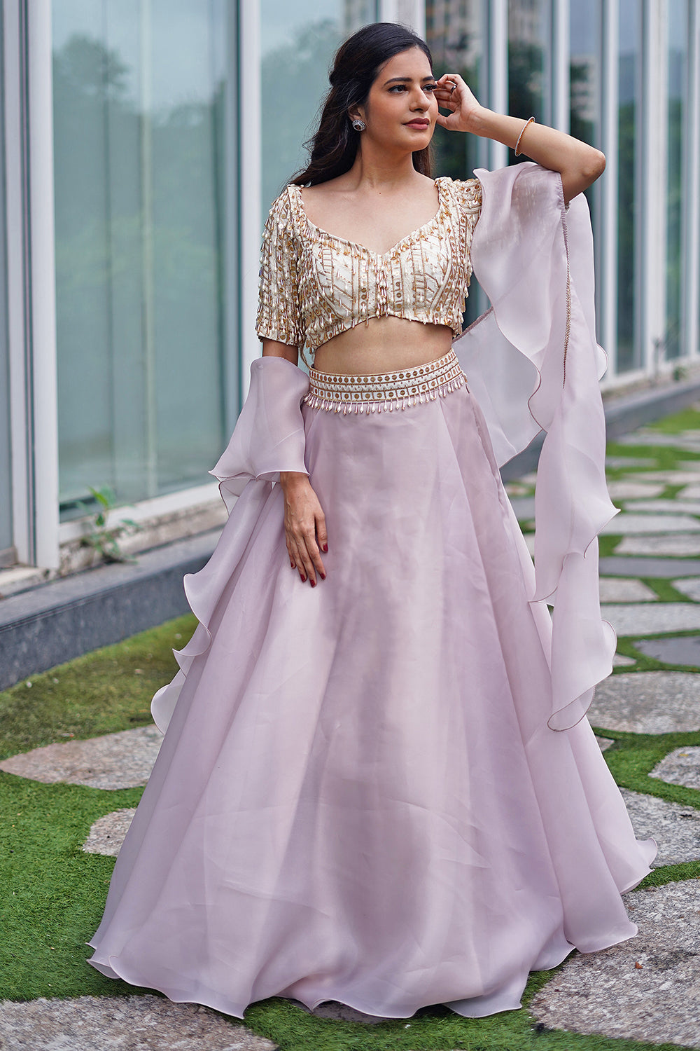 Lilac Lehenga Set