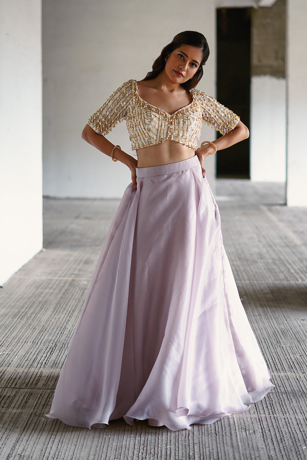 Lilac Lehenga Set