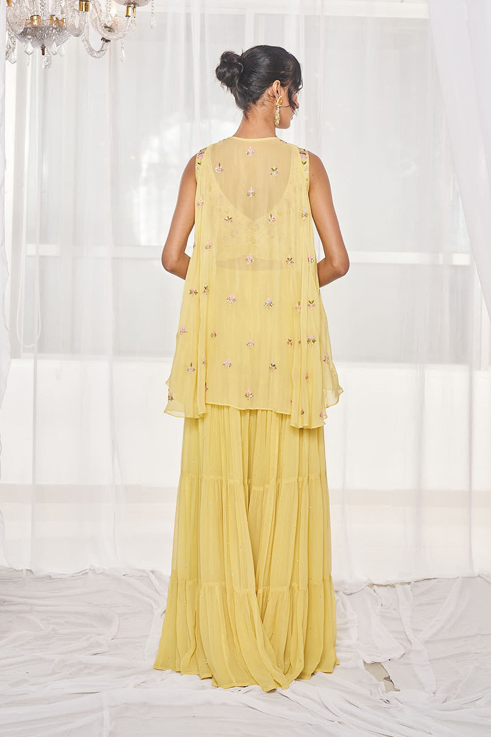 Lime Green Sharara Set
