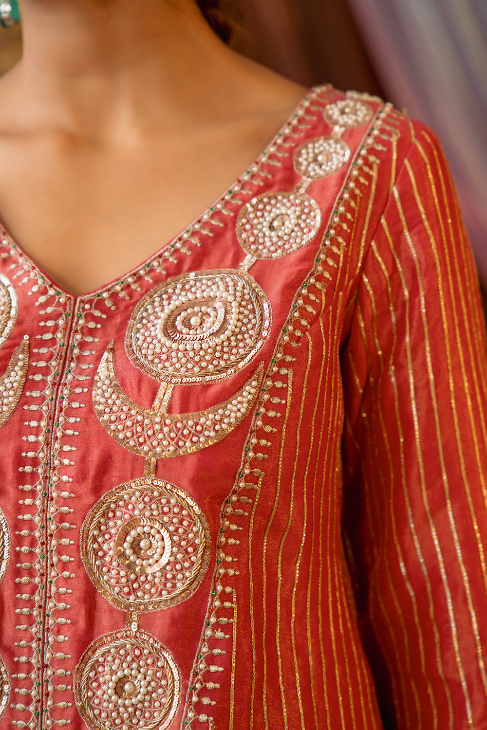 Magenta Kasab Silk Gotta Suit