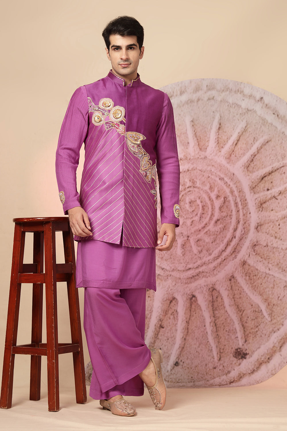 Magenta Kurta Pajama Set