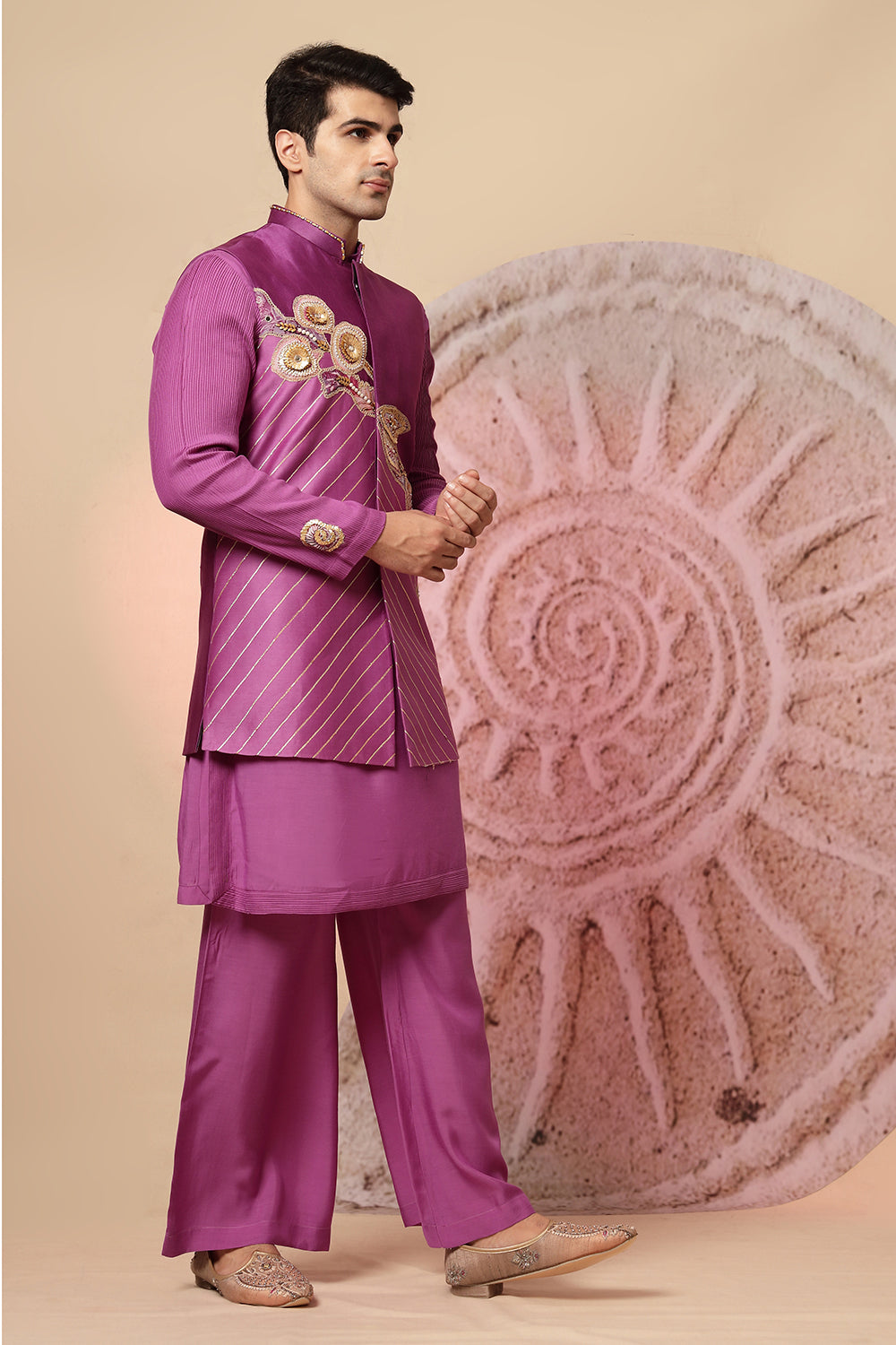 Magenta Kurta Pajama Set
