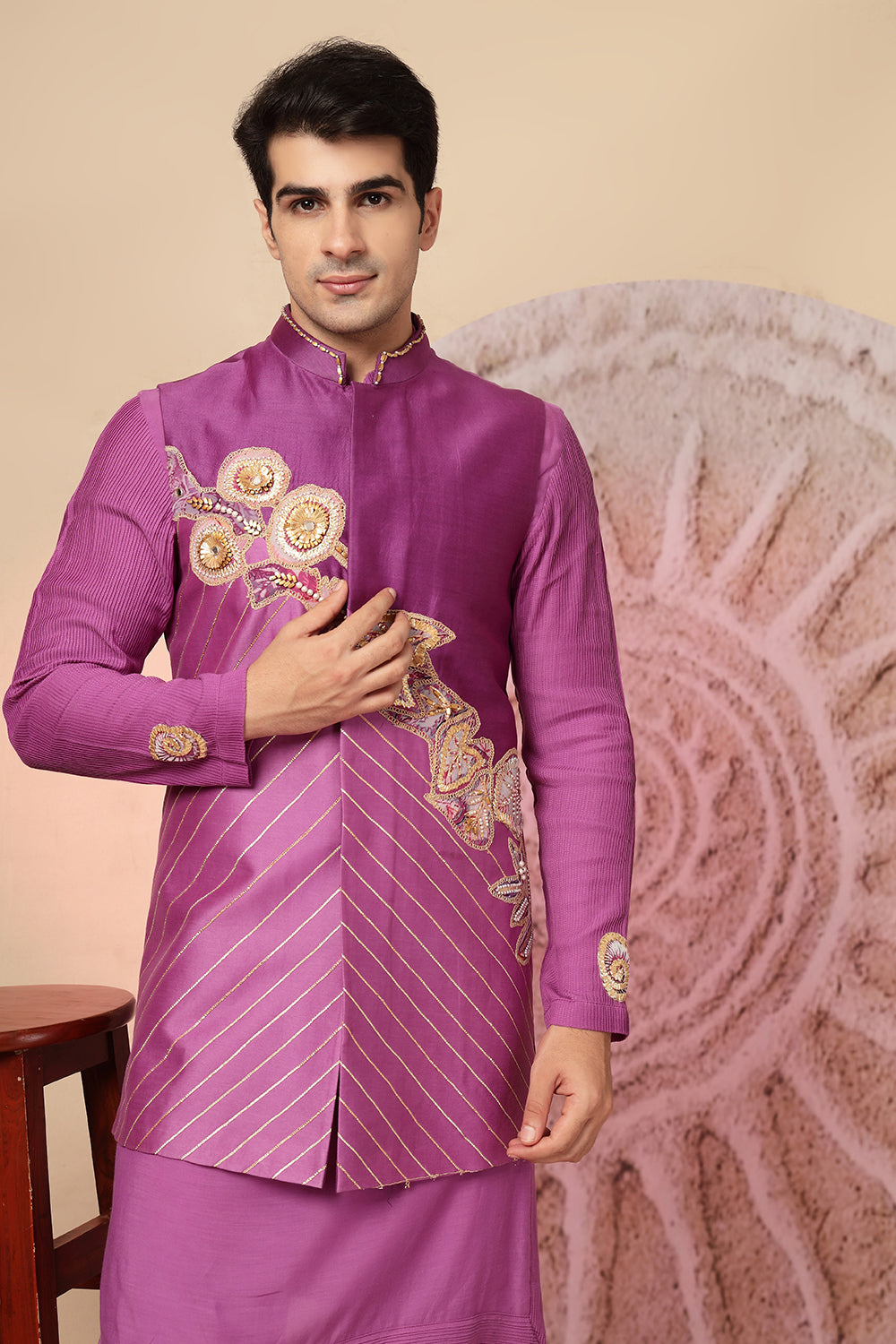 Magenta Kurta Pajama Set