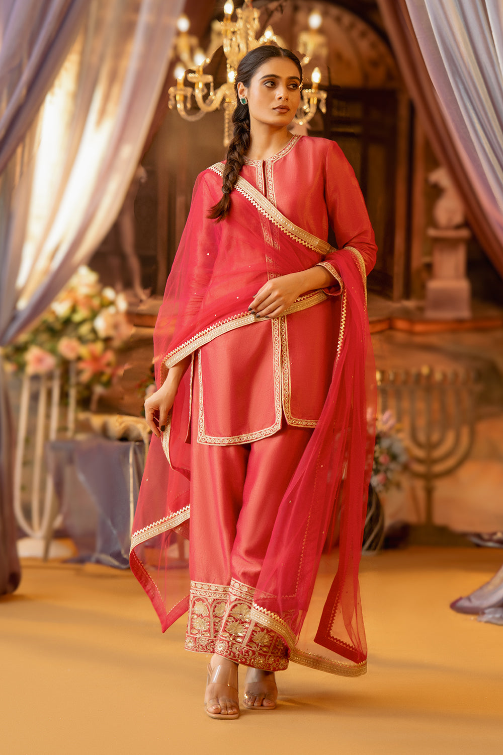 Magenta Pink Jacket Suit