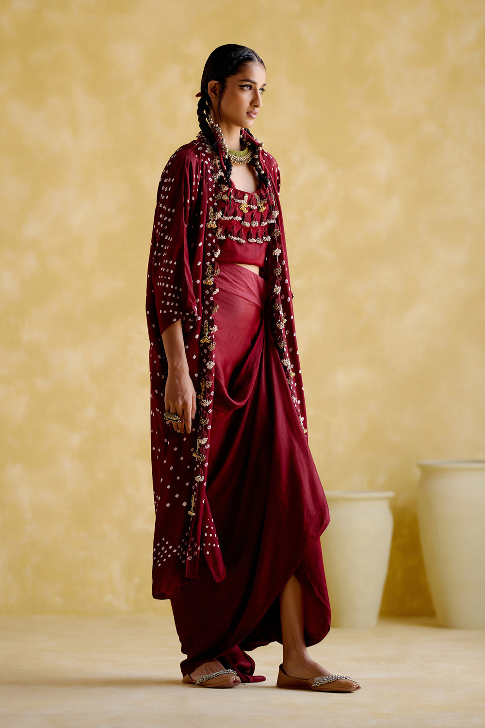 Malini Maroon Bandhini