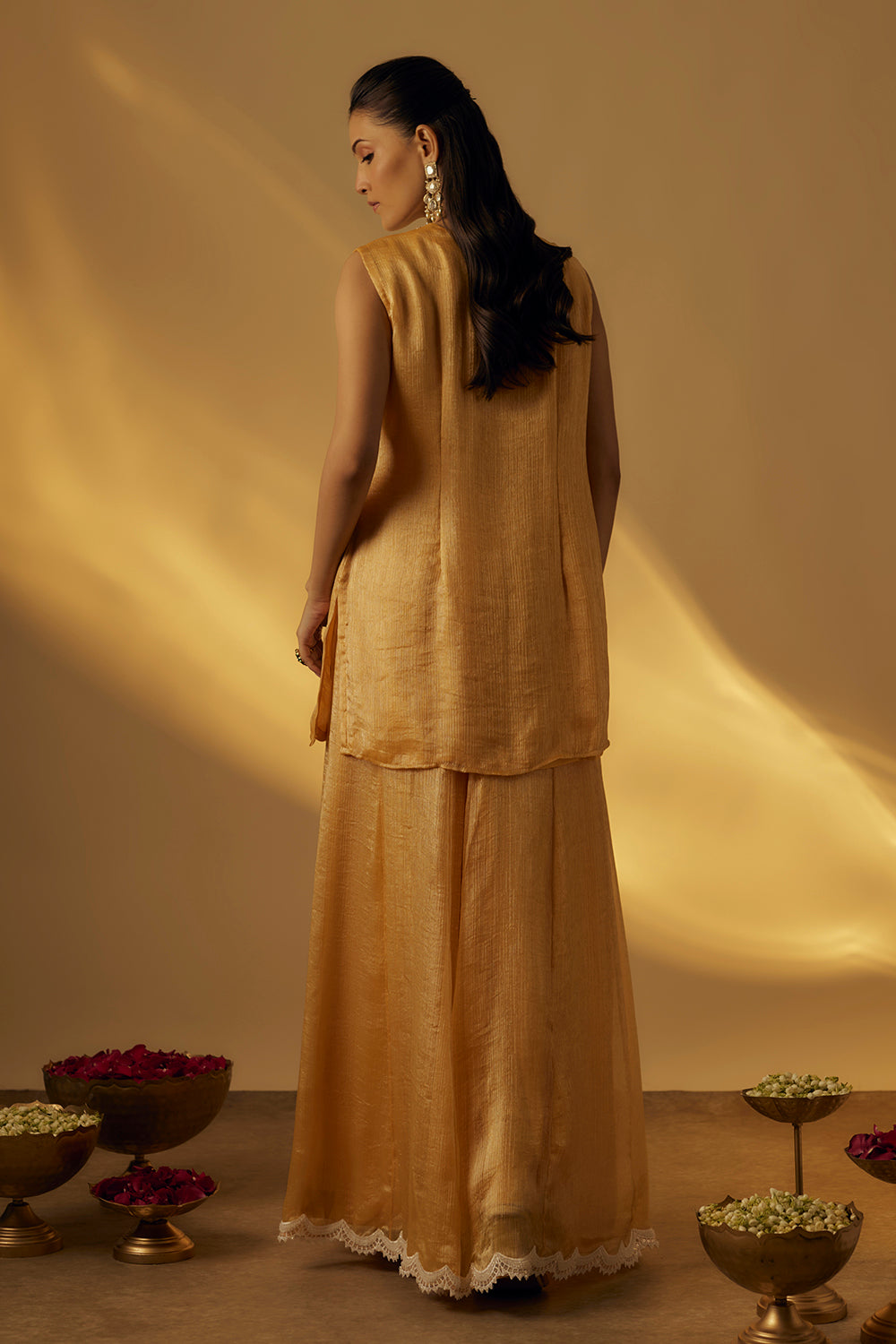 Mango Yellow Short Kurta Set