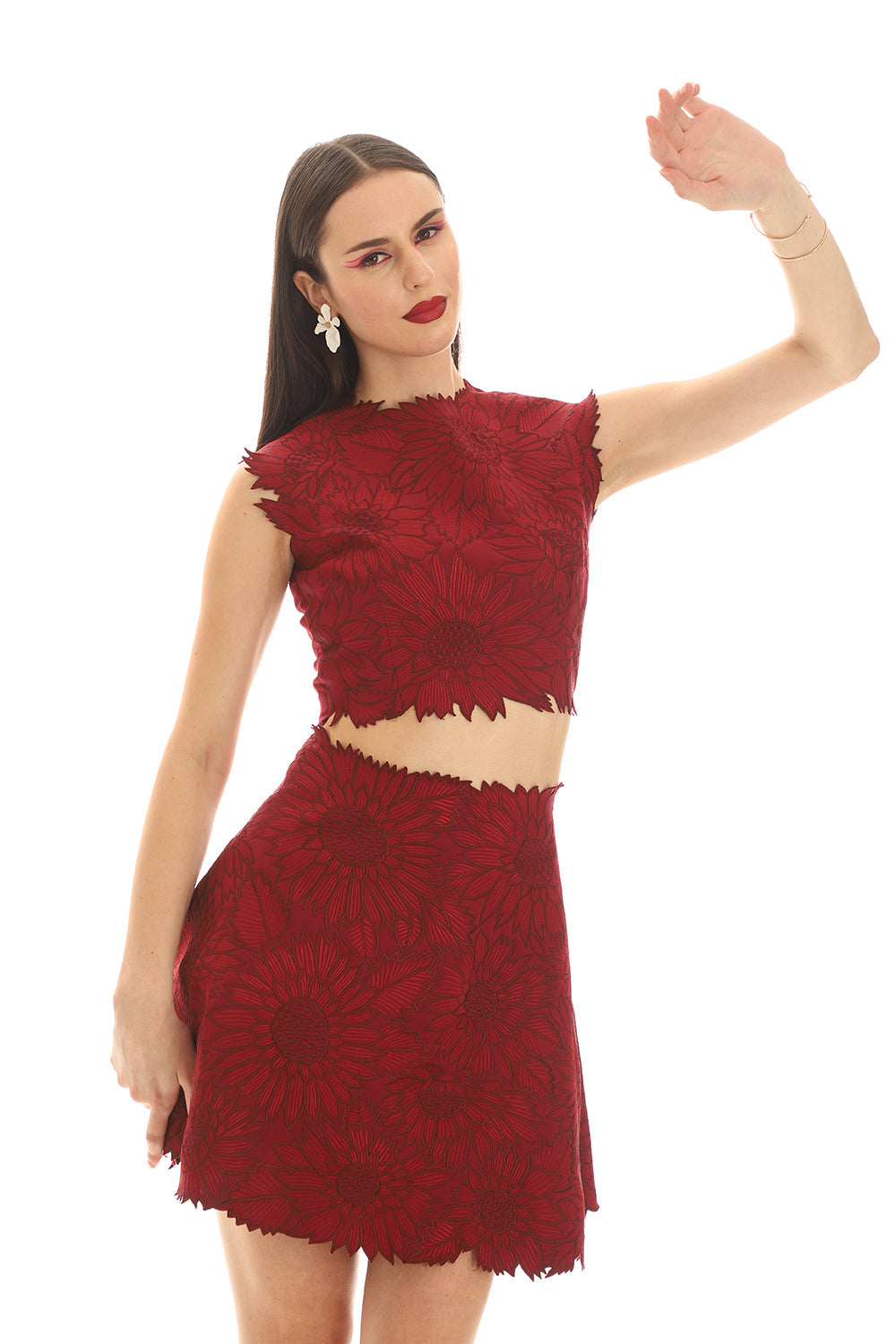 Maroon Skirt Sets
