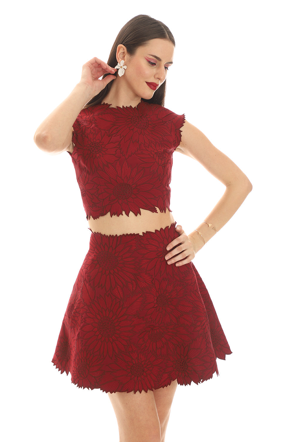 Maroon Skirt Sets