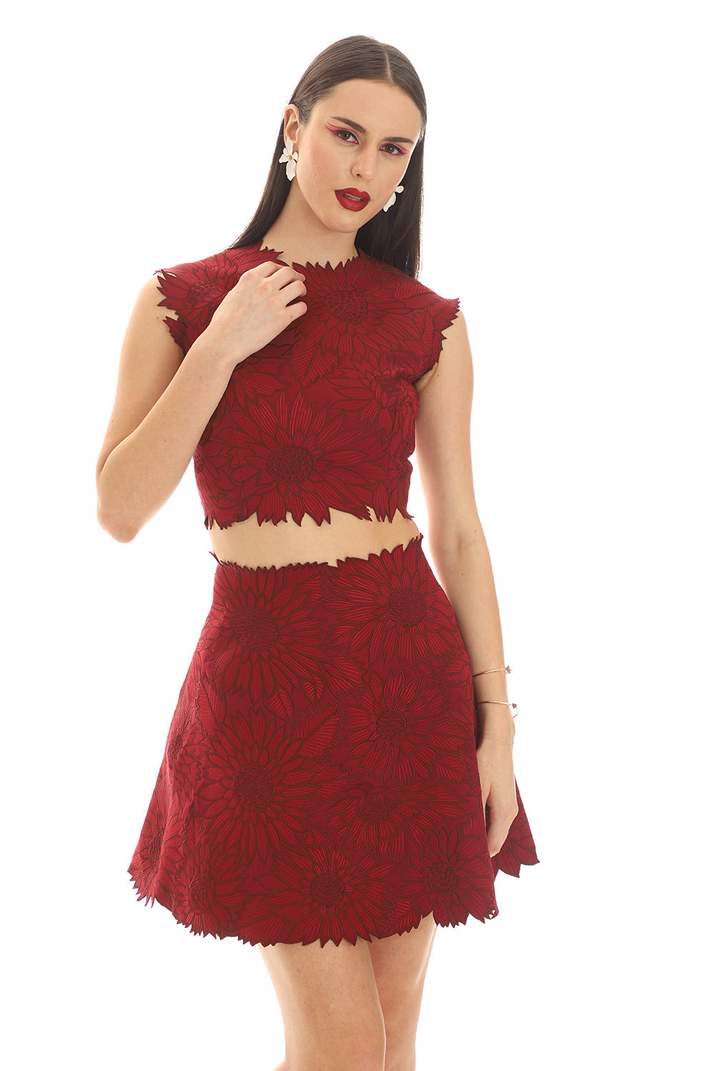 Maroon Skirt Sets