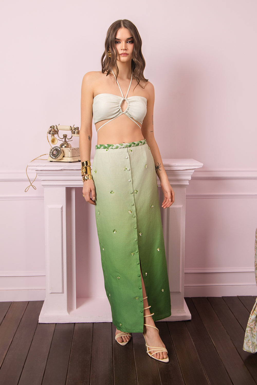 Meadow Mist Skirt and top set