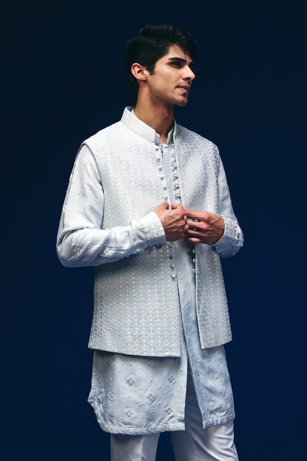 Meander Nehru Jacket Set