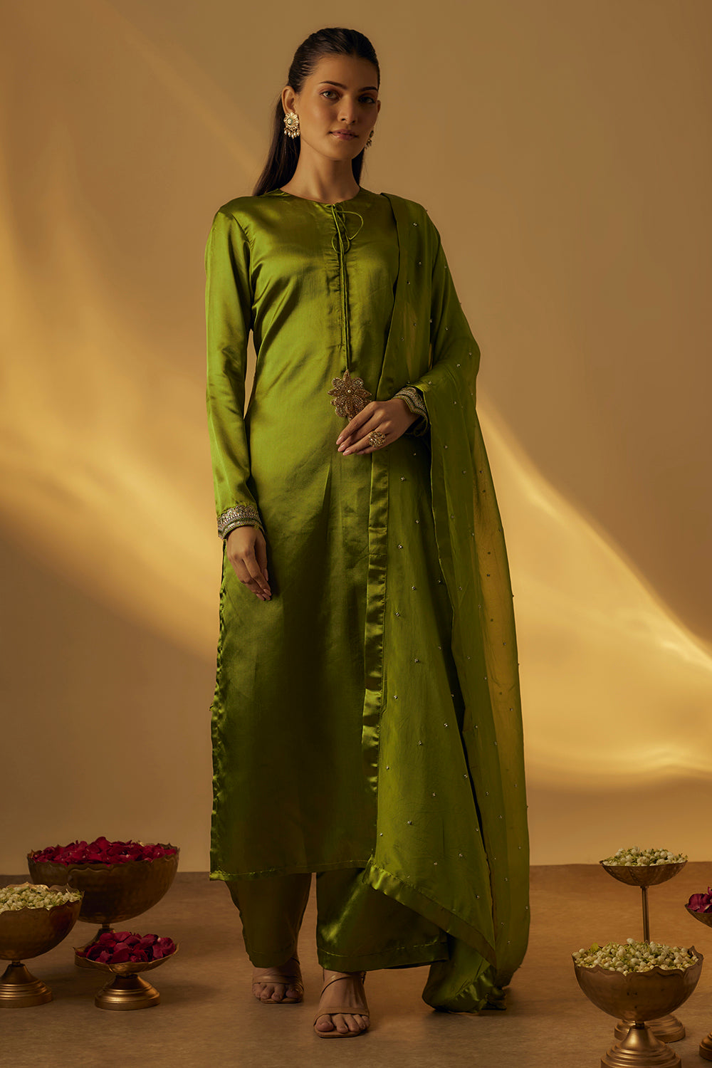 Mehendi Green Kurta Set