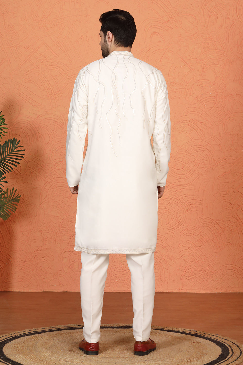 Mehfil-E-Khaas Embroidered Kurta Set with Back Elastic Pants