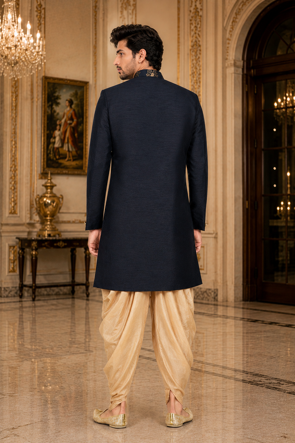 Men's Blue Indo-Western