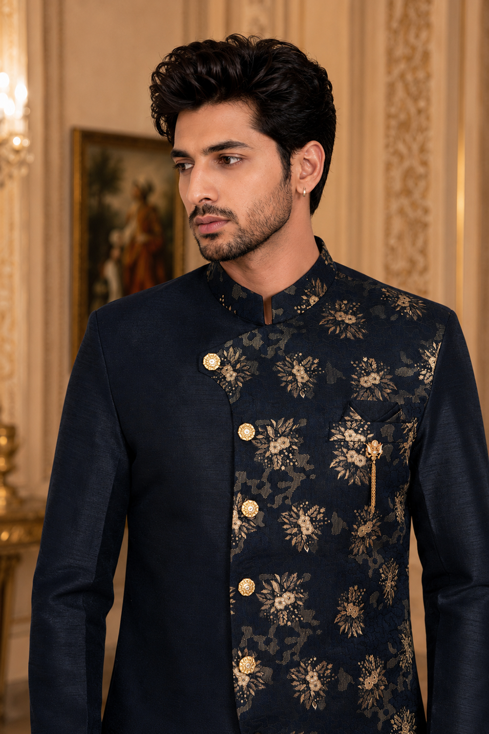 Men's Blue Indo-Western