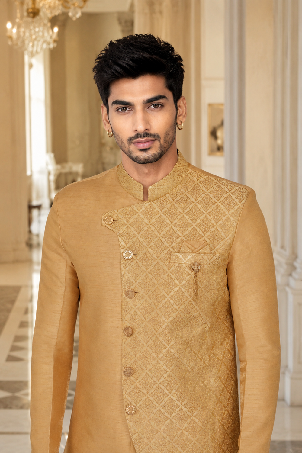 Men's Gold Indo-Western
