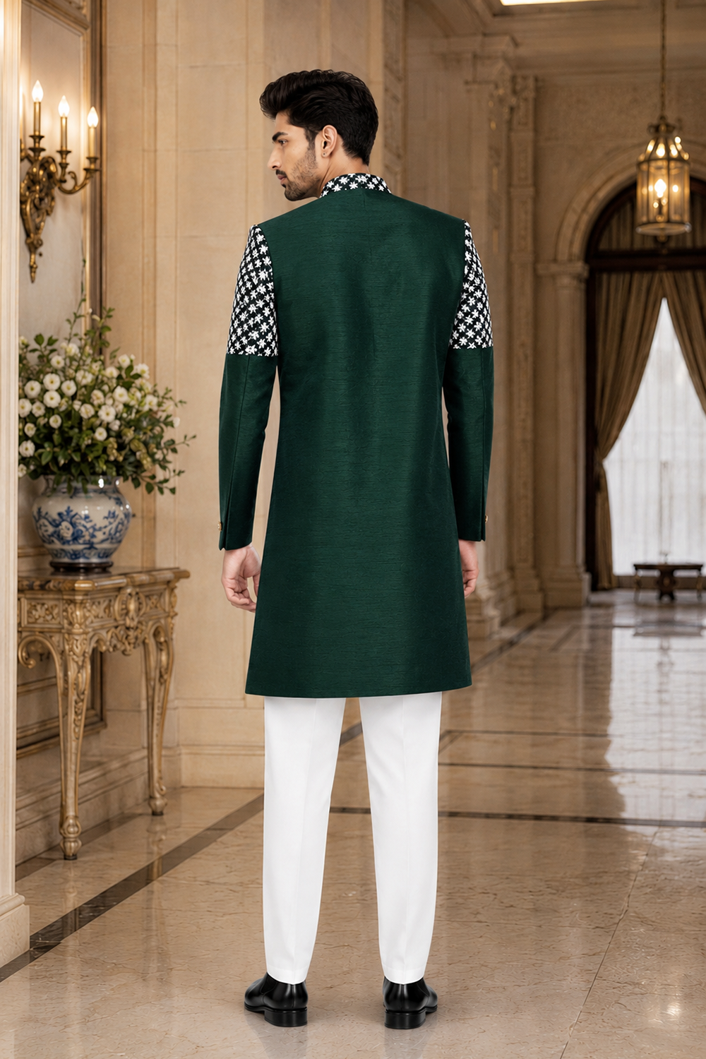 Men's Green Indo-Western