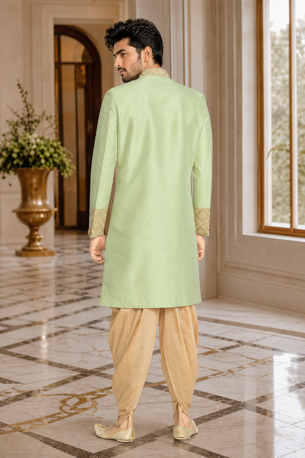 Men's Green Indo-Western