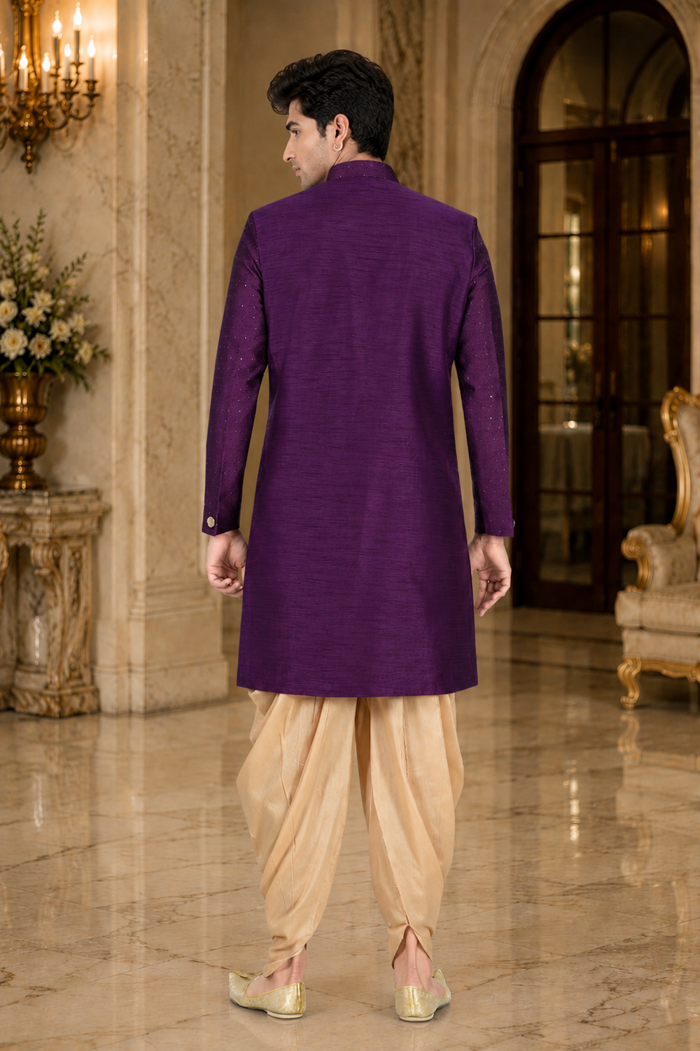 Men's Purple Indo-Western