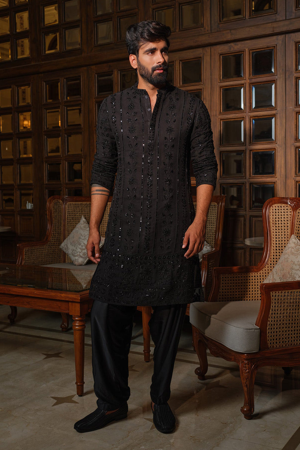 Midnight Black Patiyala Set