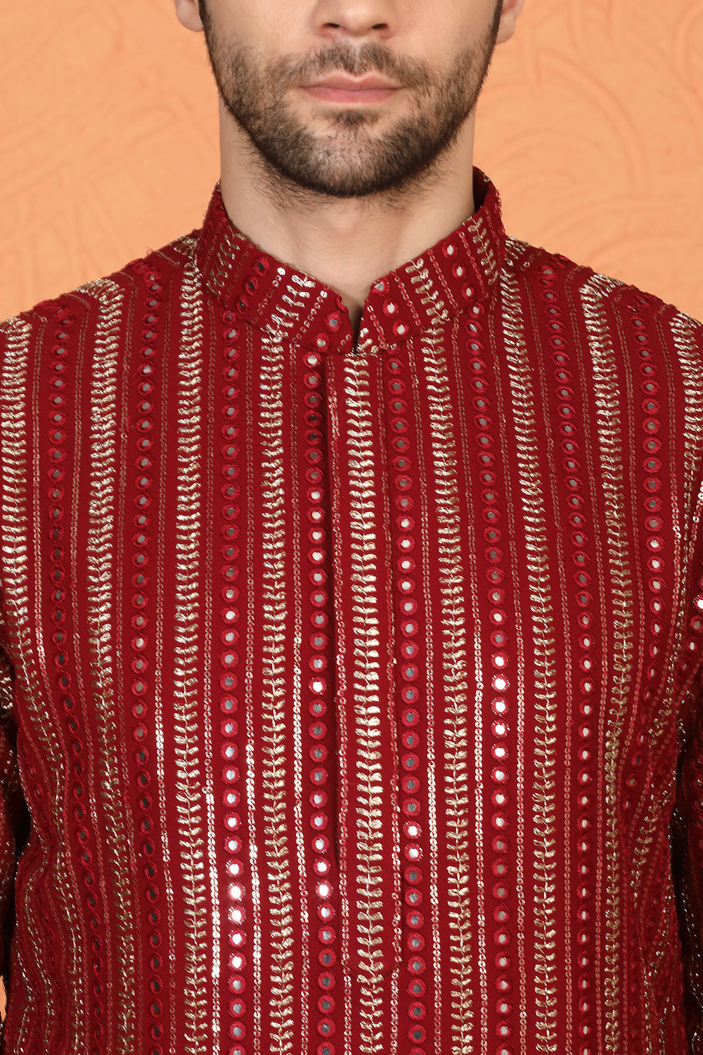 Mihir Embroidered Kurta with Loose Fit Back Elastic Parallel Pants