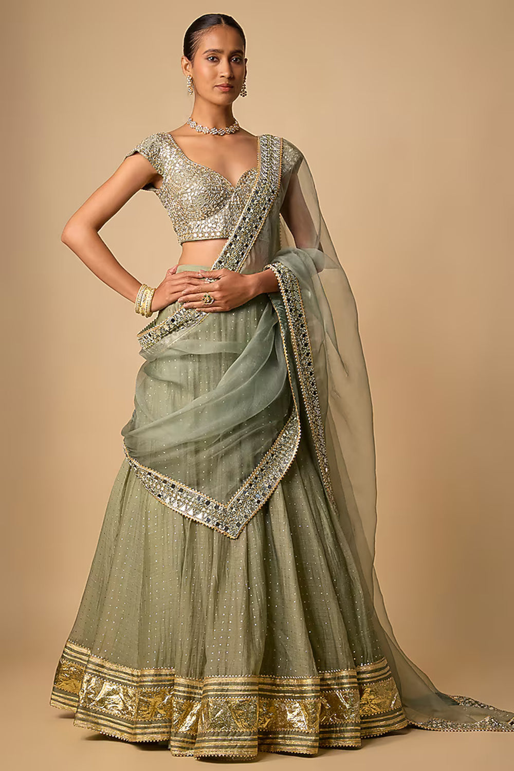 Mint Green Lehenga Set