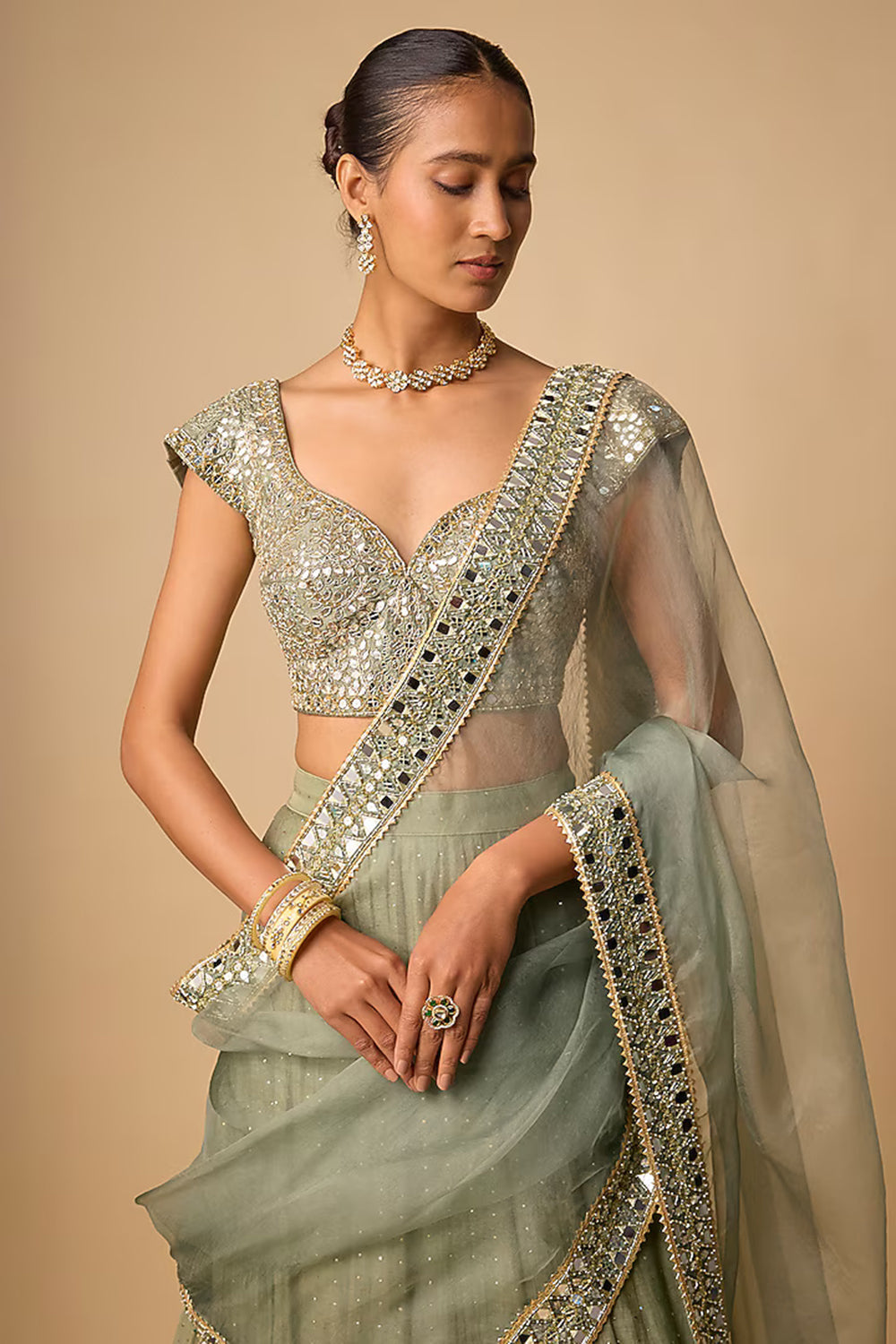 Mint Green Lehenga Set