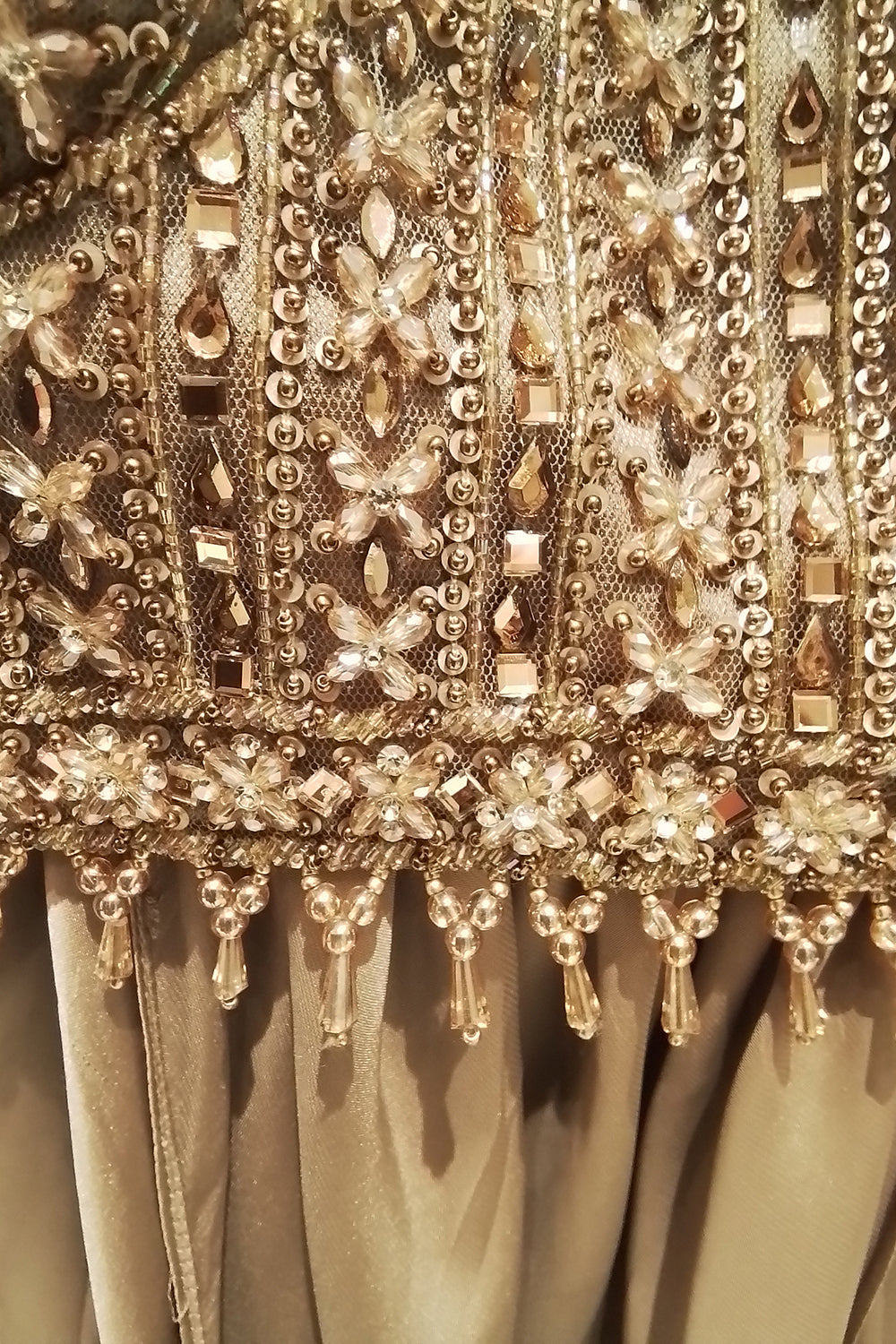 Mocha Satin Drape Saree