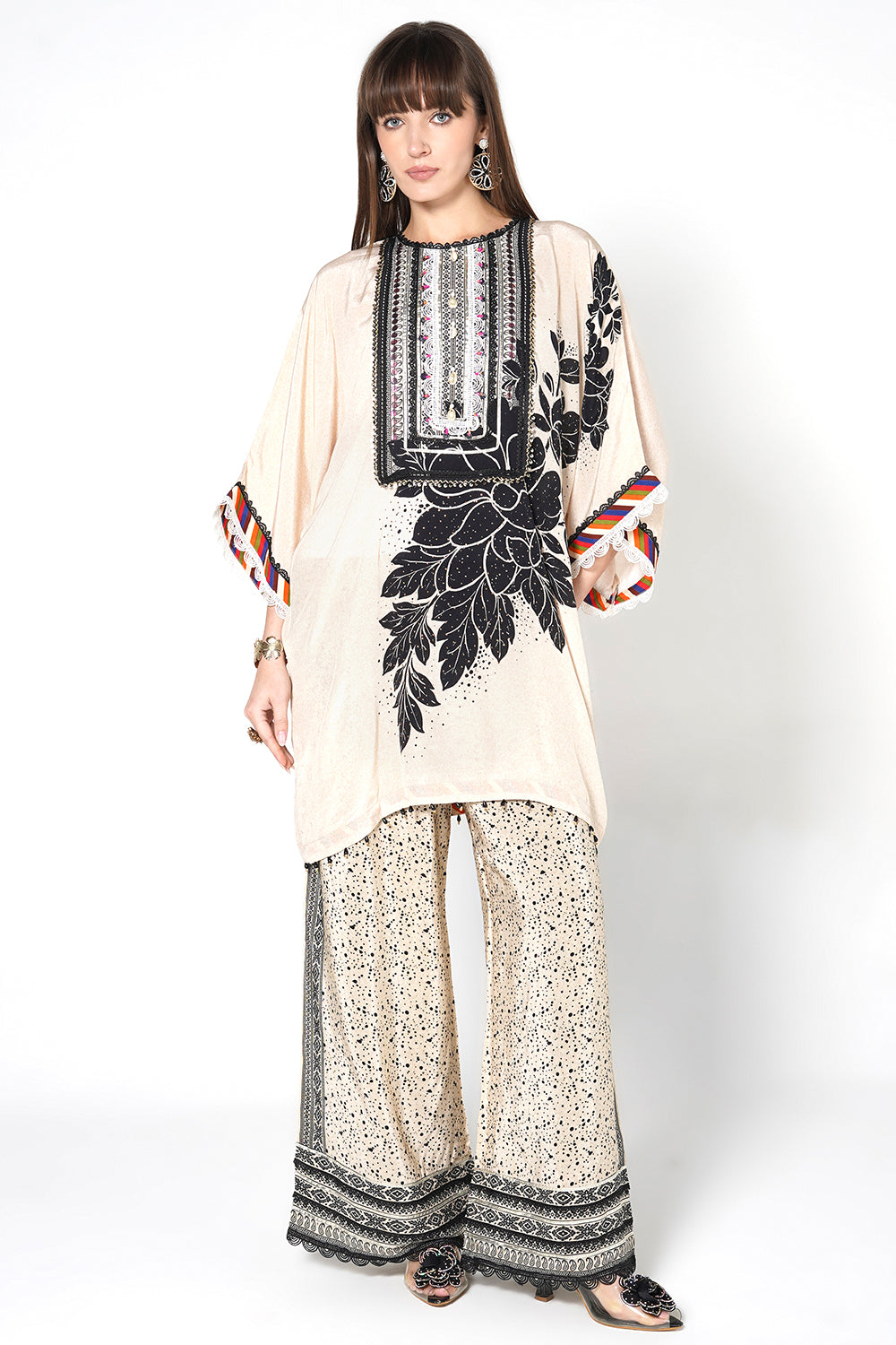 Mosaic Floral crepe Co-ord Set Contemporary Elegance