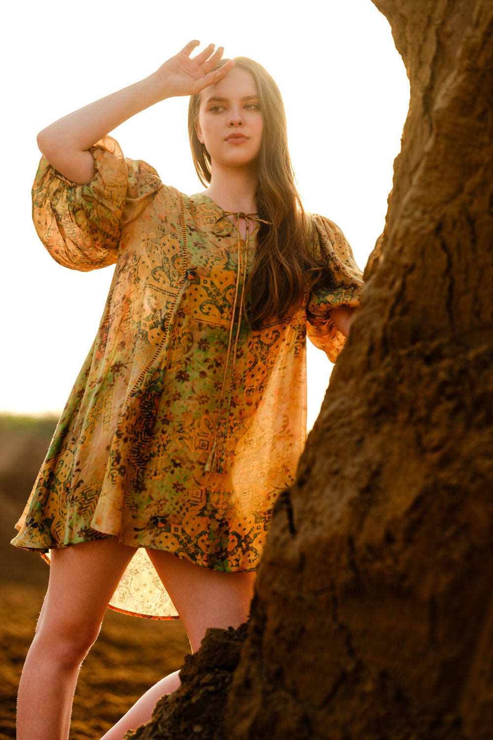 Multi Abstract Shirt Dress