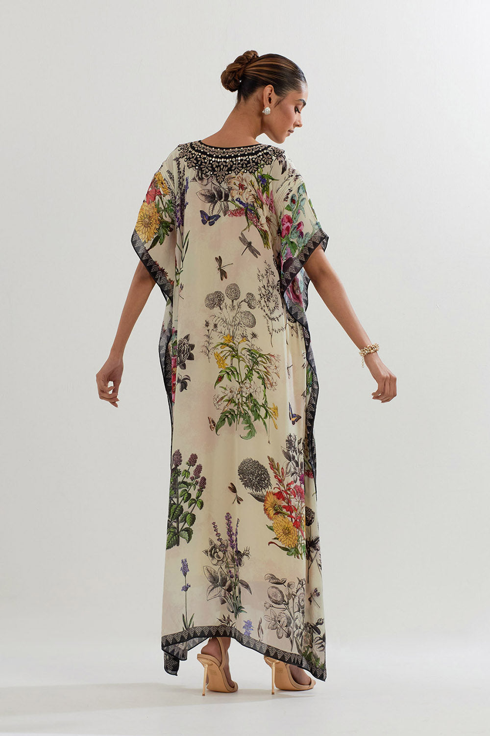 Multi Colour Botanica Printed Kaftan