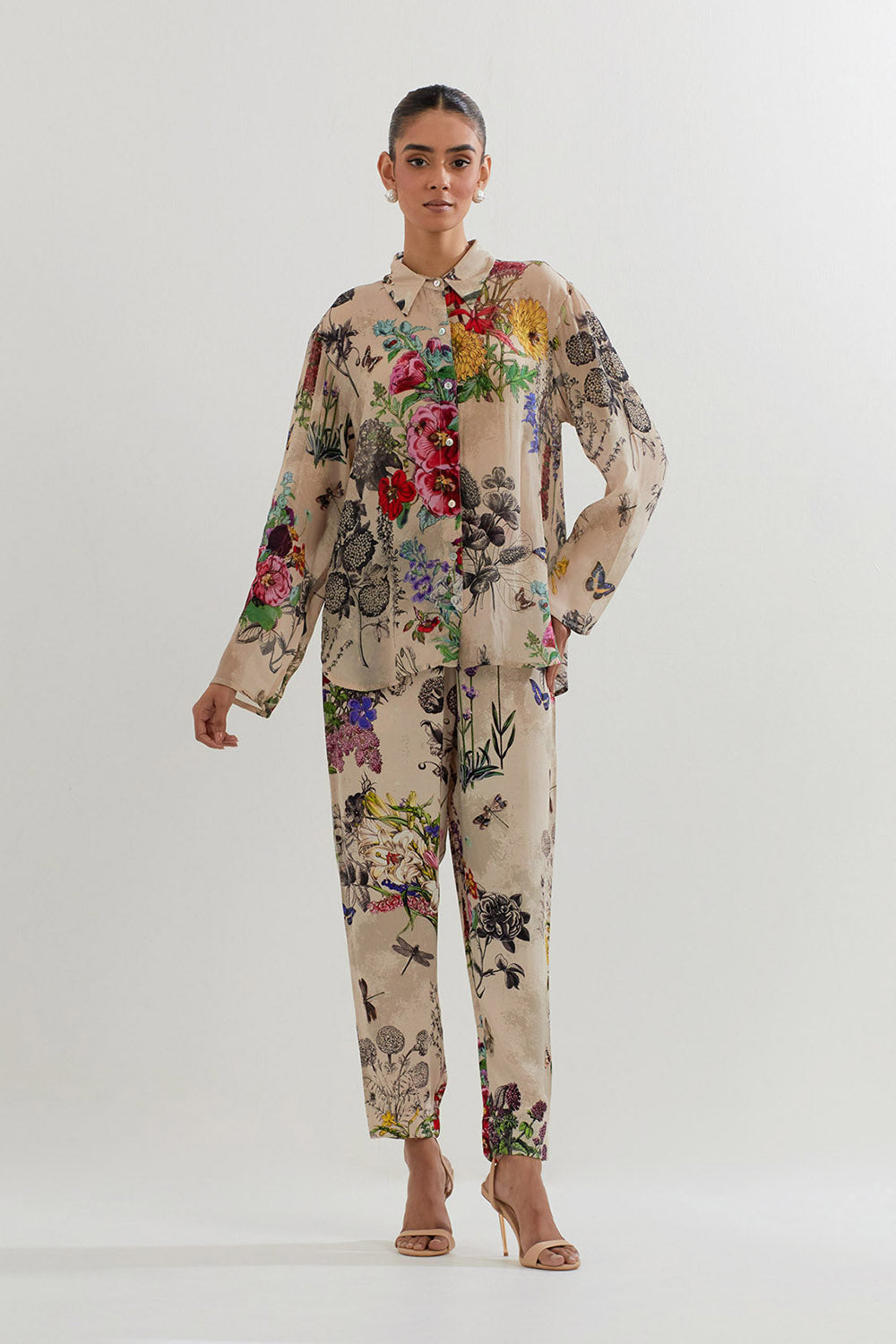 Multi Colour Botanical Printed Coord Set