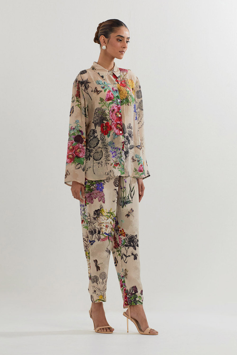 Multi Colour Botanical Printed Coord Set