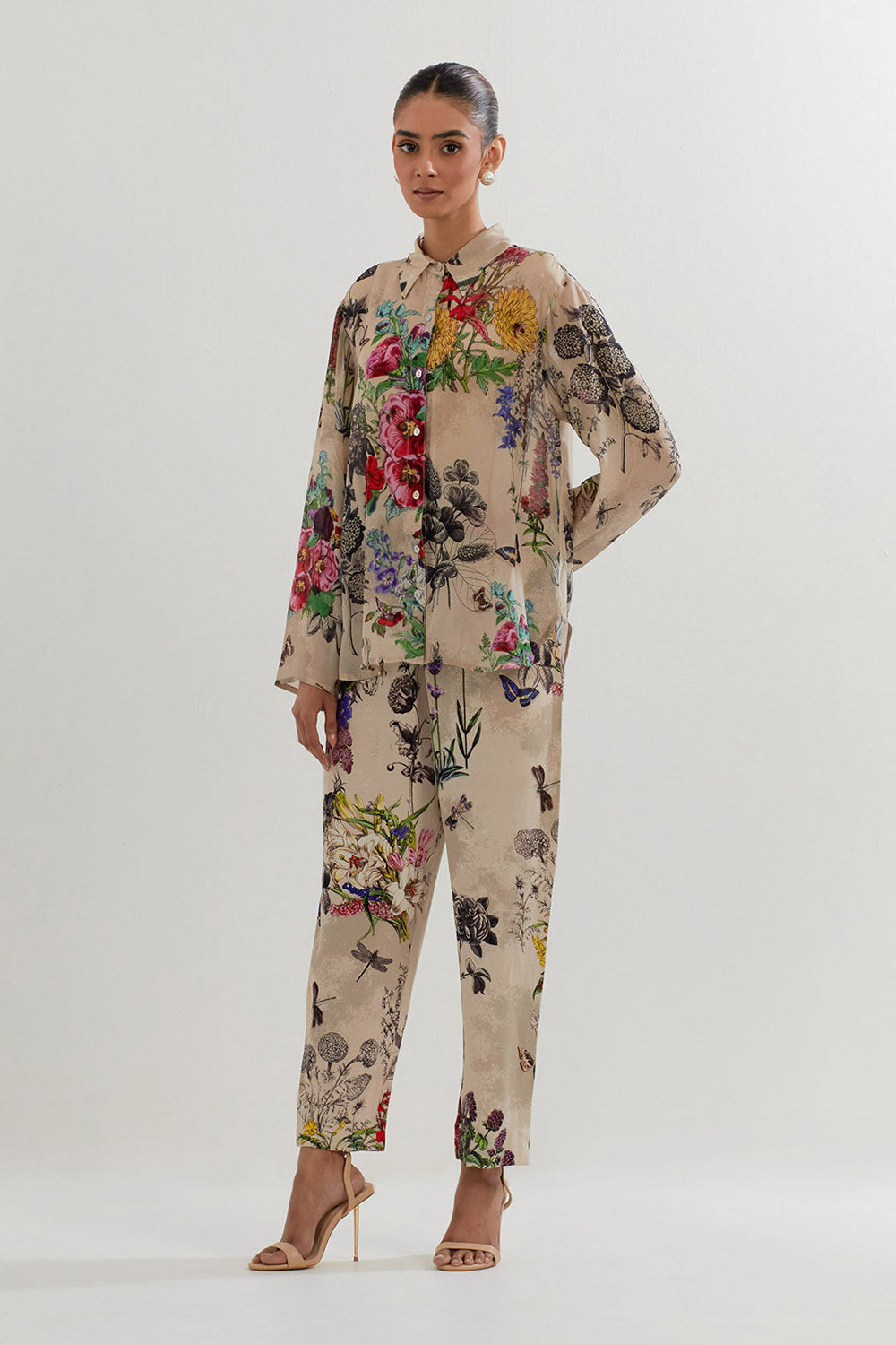 Multi Colour Botanical Printed Coord Set