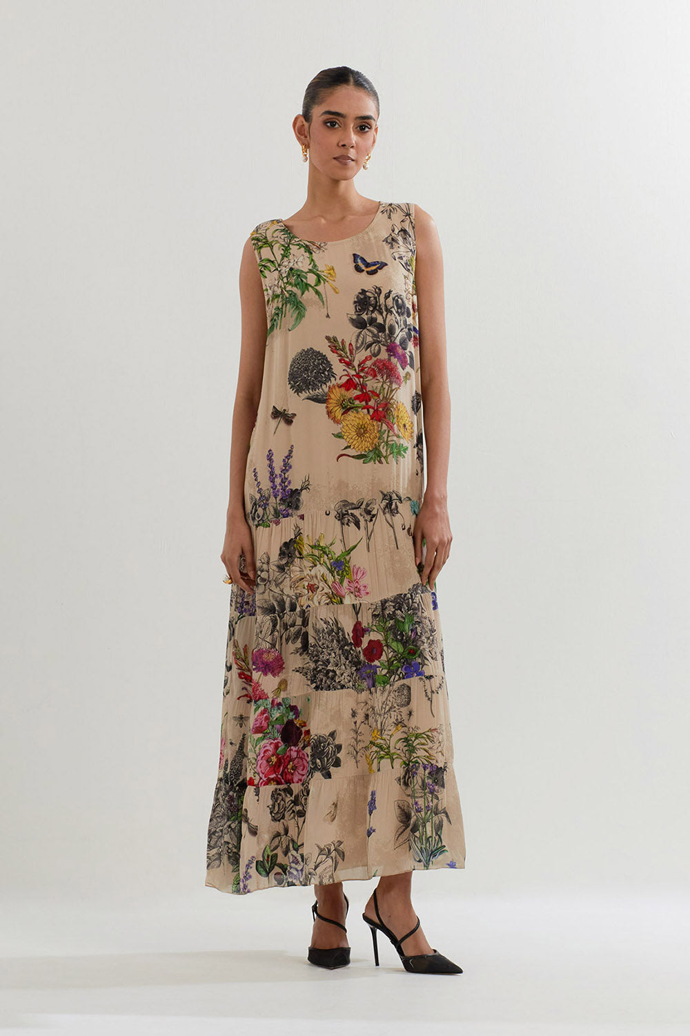 Multi Colour Cape With Dress