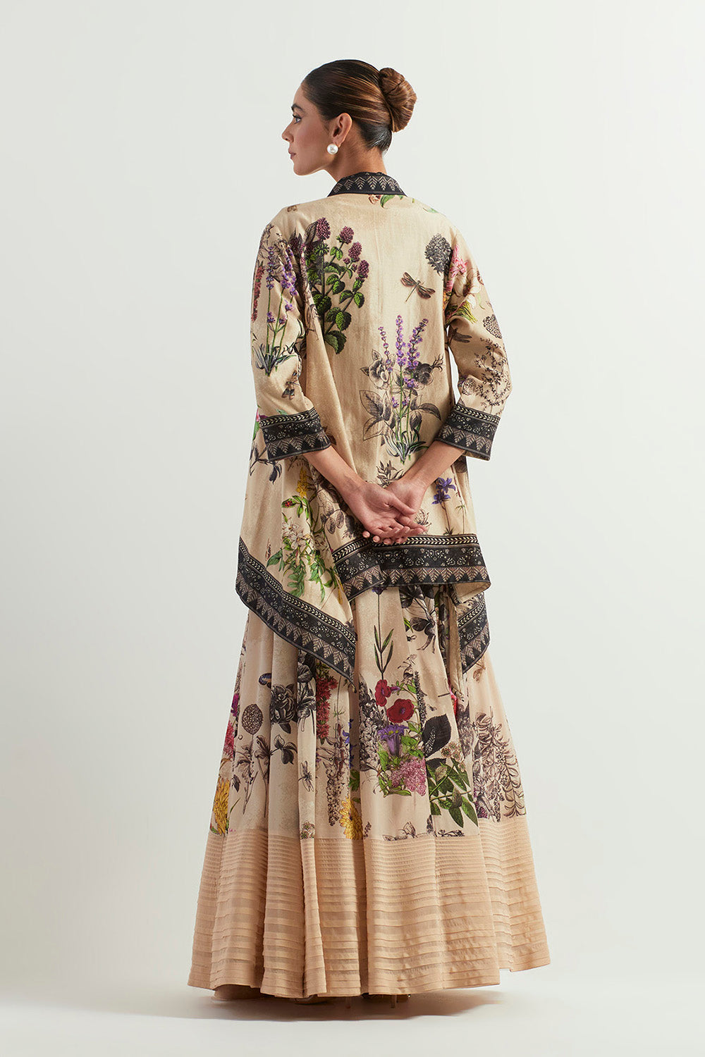 Multi Colour Cape With Inner And Skirt