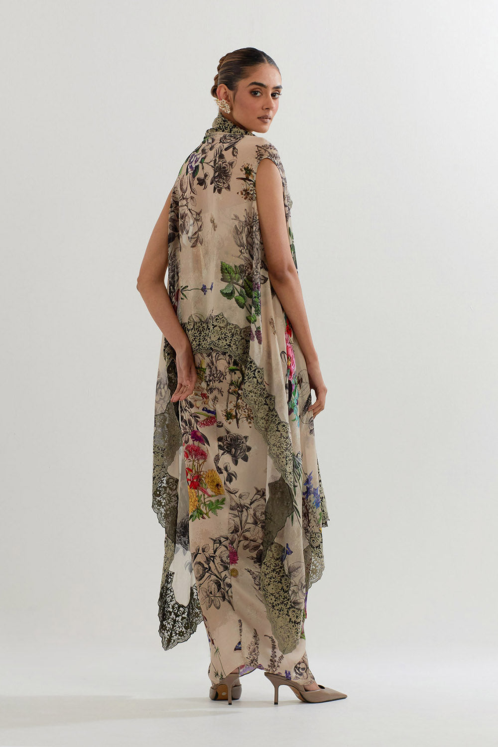 Multi Colour Cape With Skirt