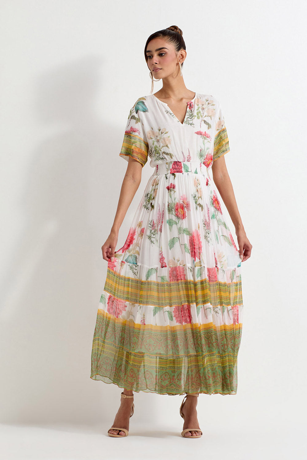 Multi Colour Chiffon Dress