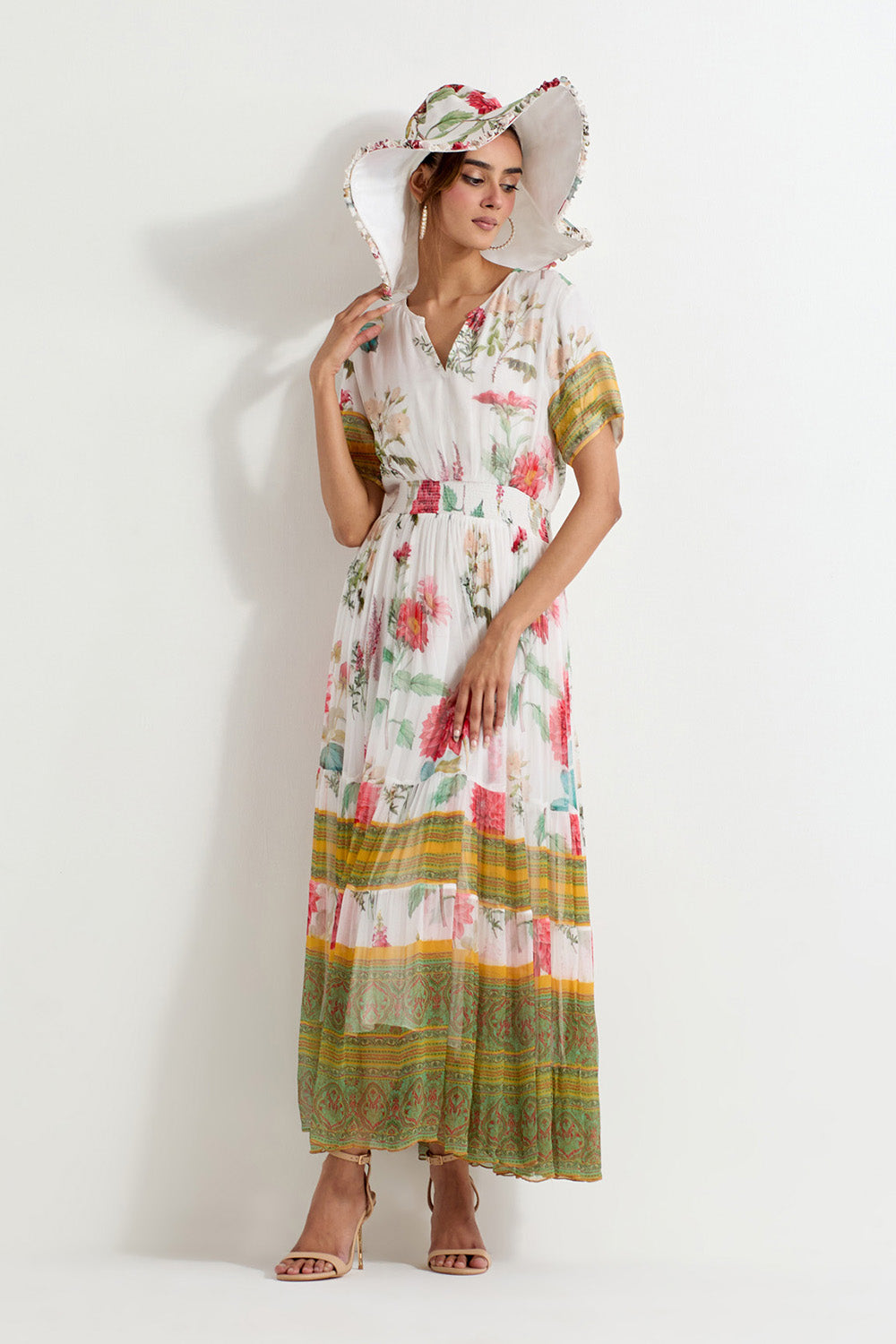 Multi Colour Chiffon Dress