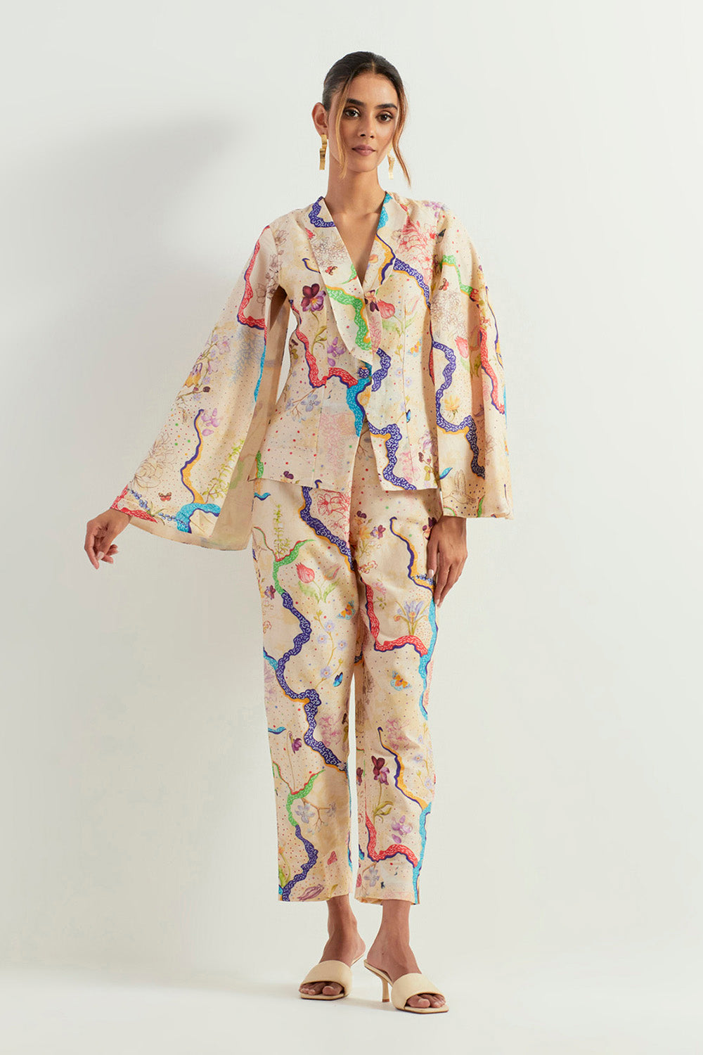 Multi Colour Jacket With Pants