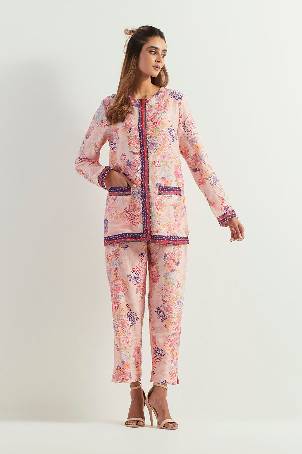 Multi Colour Jacket With Pants
