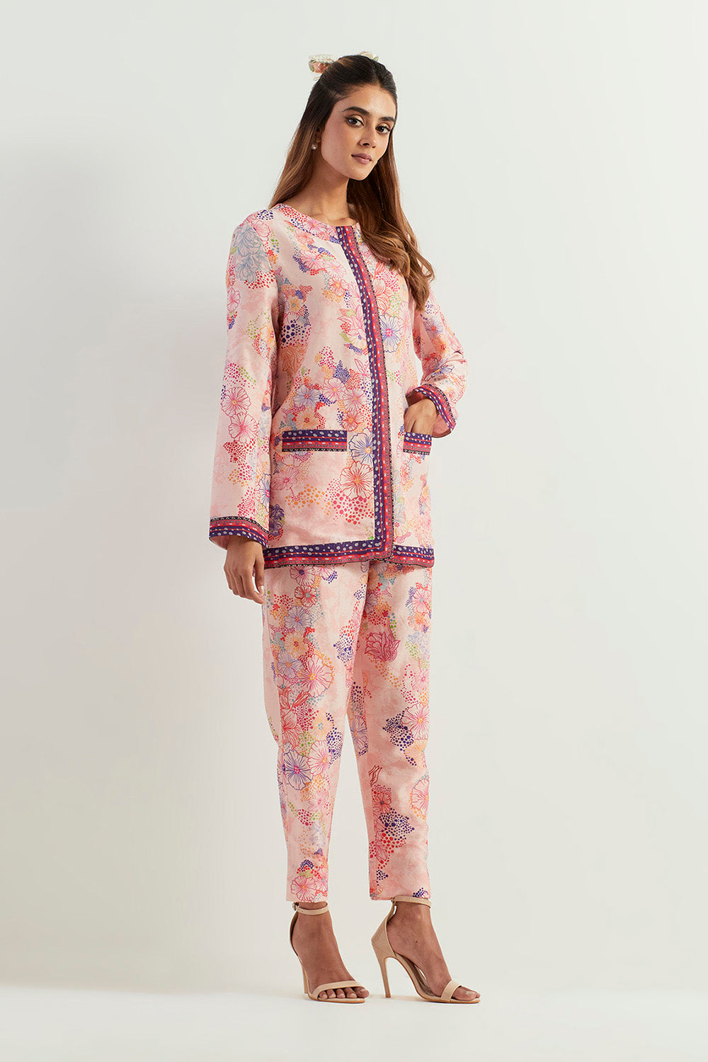 Multi Colour Jacket With Pants