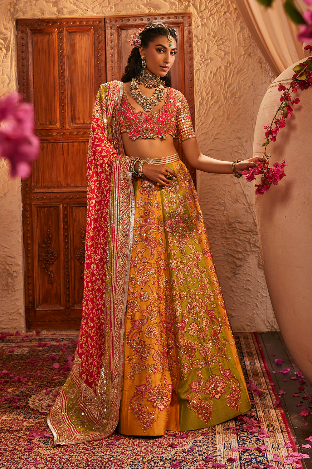 Multi Colour Lehenga Set