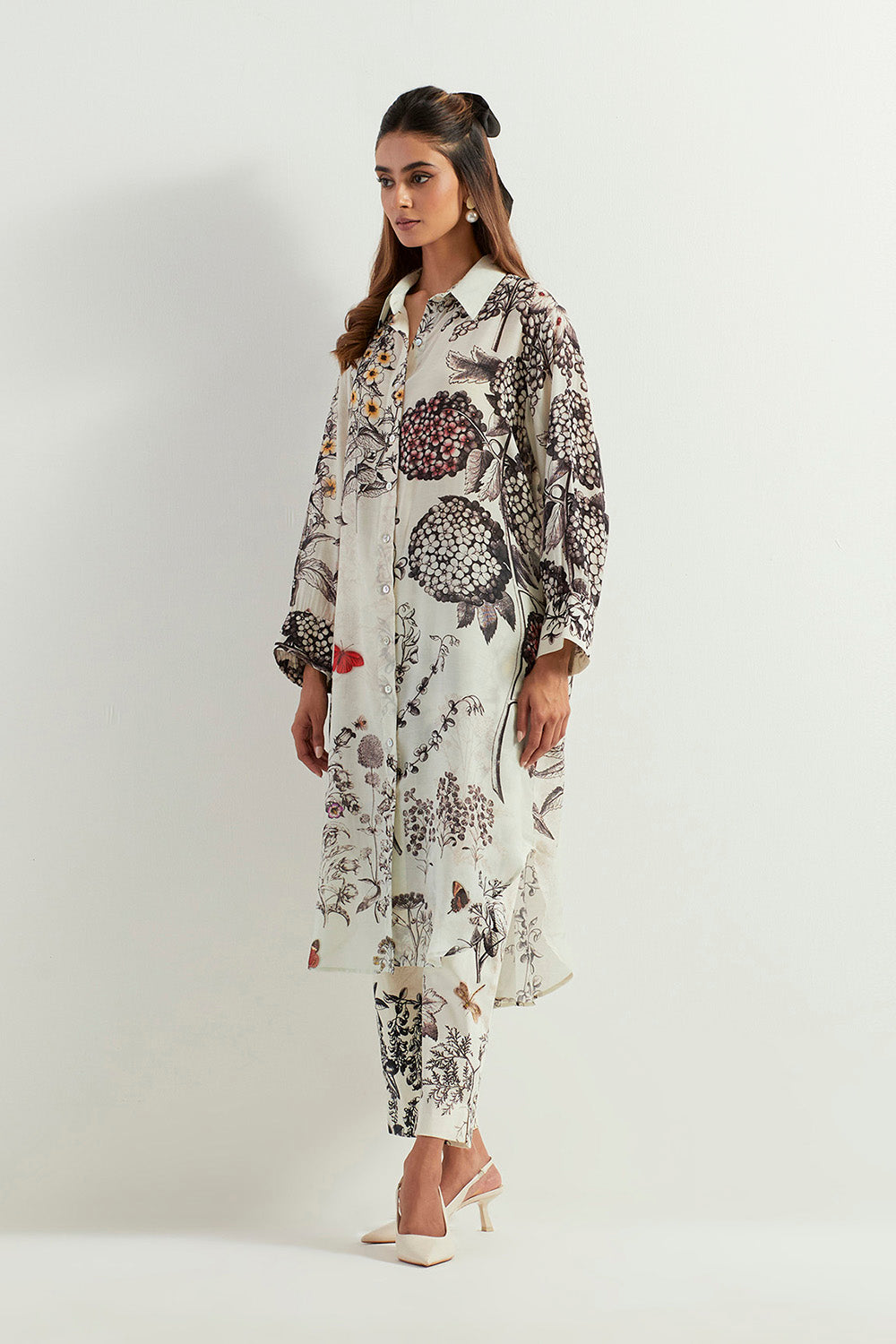 Multi Colour Long Shirt With Pants